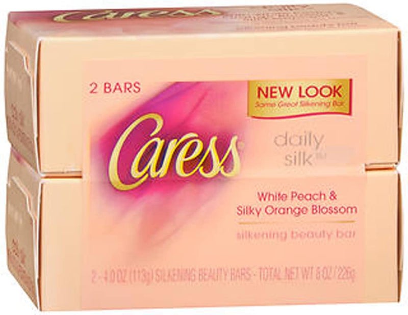 Caress Daily Silk Beauty Bars, 4.25 oz bars, 2 ea (Pack of 2)